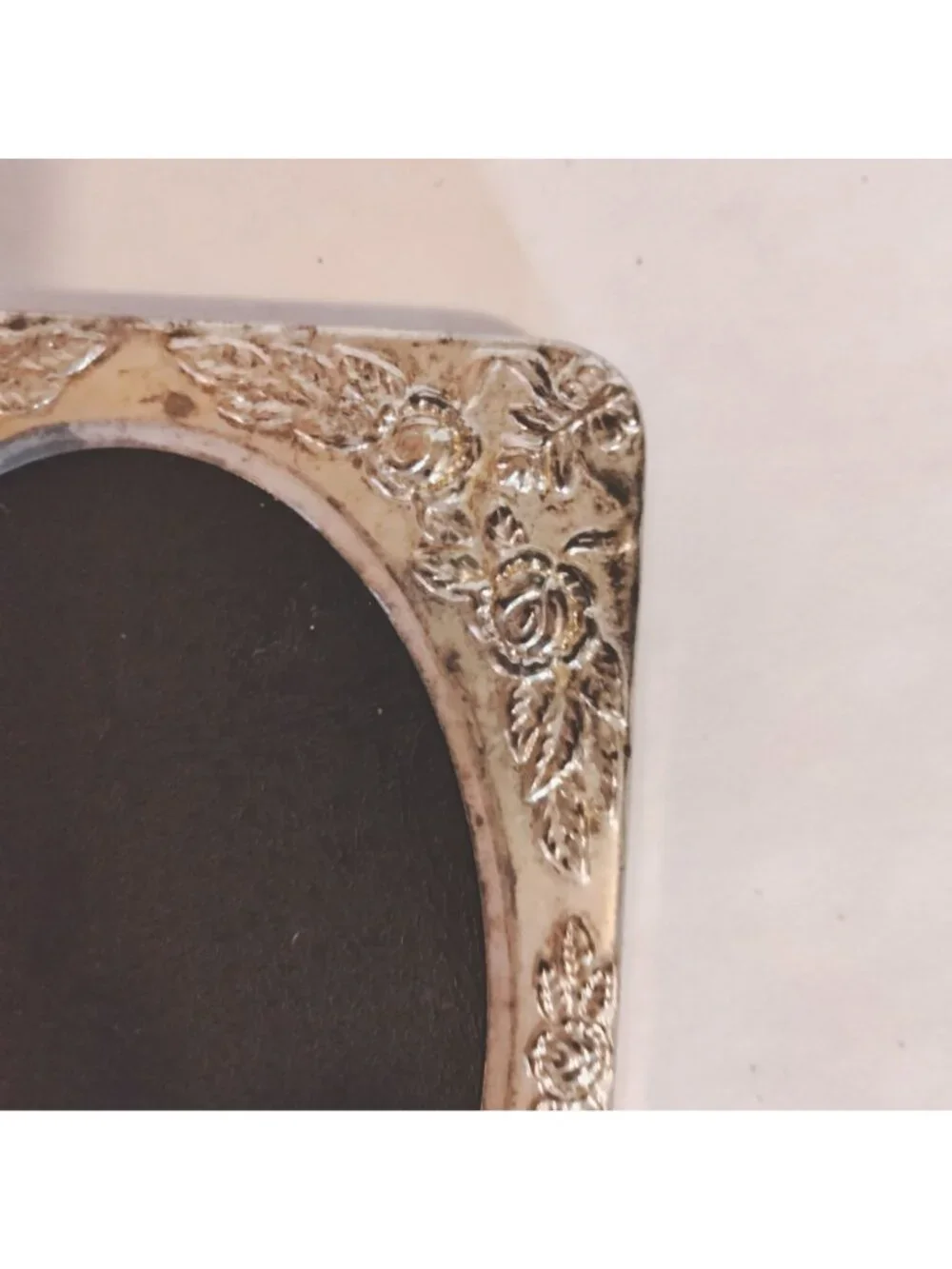 Silver Plate Decorative Photo Frame Oval Design 4x3 Inch Elegant Vintage Regency